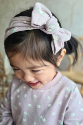 Organic Cotton Headband - Simple Flowers Lilac by Jamie Kay Jamie Kay